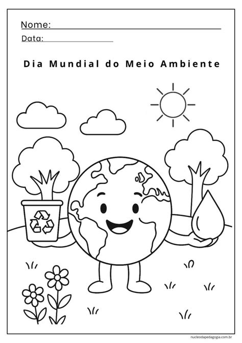 Atividade Para Colorir Meio Ambiente - Meio Ambiente Atividade para colorir