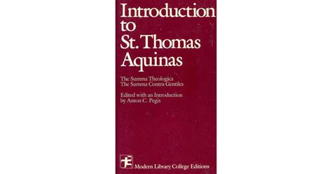 Introduction To Saint Thomas Aquinas By Thomas Aquinas