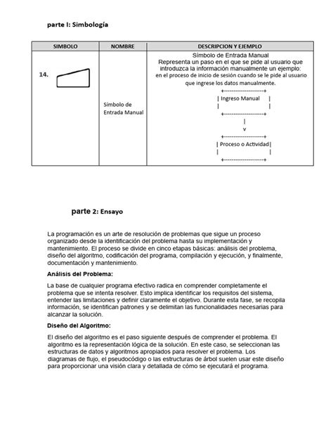 Unidad 3 Actividad 2 Entregable Simbología Pdf Algoritmos Programa De Computadora