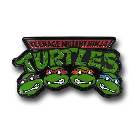 Tmnt Heads Metal Belt Buckle