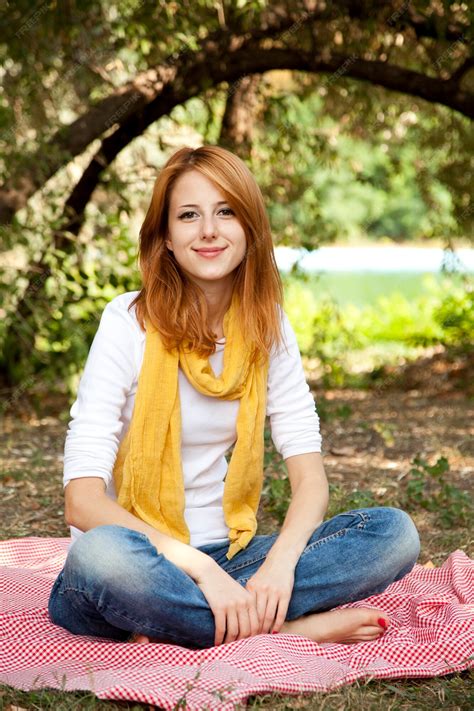 Premium Photo Portrait Redhead Girl At Outdoor Autumn