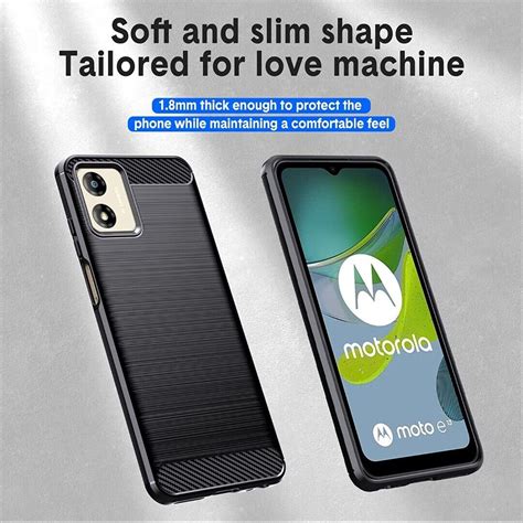 For Motorola Moto E13 Case Slim Silicone Carbon Fibre Shockproof Gel Phone Cover Ebay