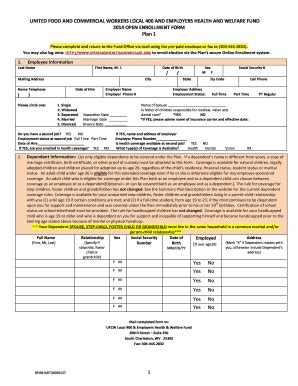 Fillable Online Ufcwl Healthandwelfare United Food And Commercial