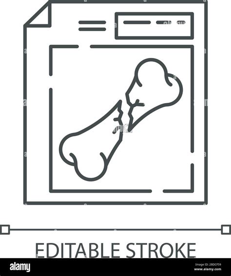 Icona Lineare Perfetta Pixel Frattura Nervatura Lesioni Al Torace