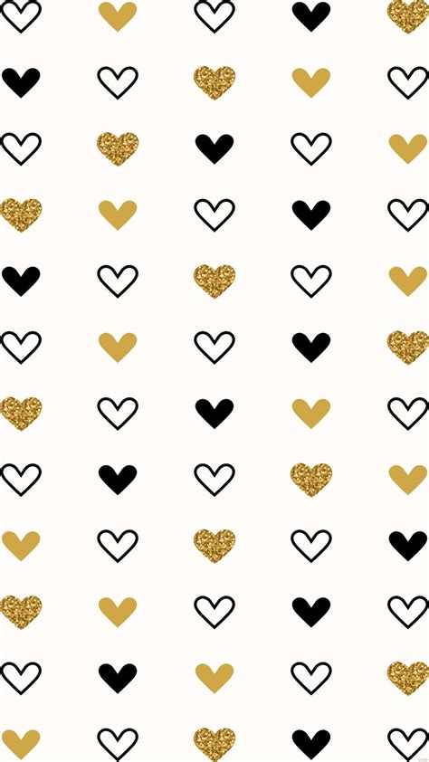 Golden Hearts Background