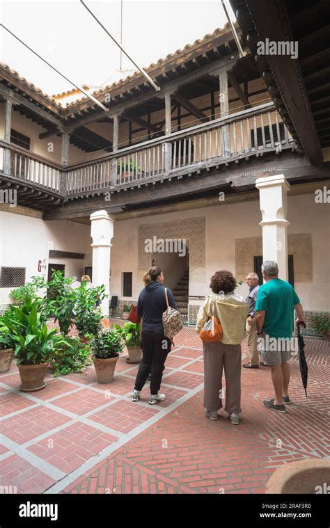 Toledo Museum View Of Tourists Standing In The Patio Of The House