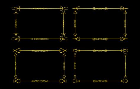 Elements gold frame vector set 4250590 Vector Art at Vecteezy