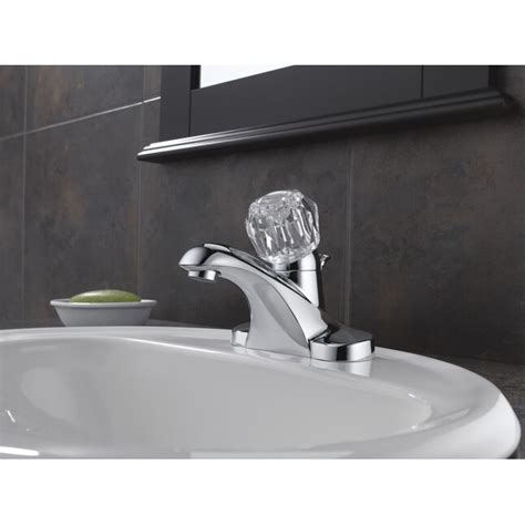 Delta Foundations Chrome 4 In Centerset 1 Handle Watersense Bathroom