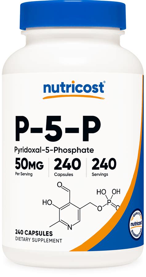 Nutricost P5p Vitamin B6 Supplement 50mg 240 Capsules Pyridoxal 5