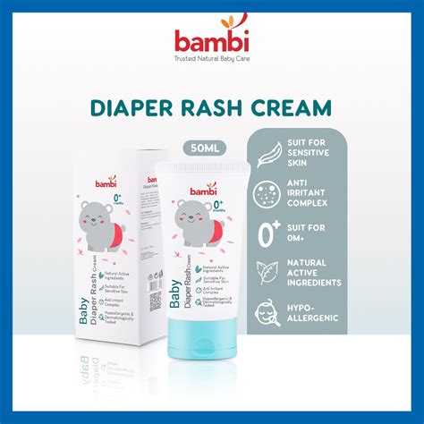 Krim Ruam Lampin Bayi 50ml Bambi Diapers Rash Cream 50ml Shopee