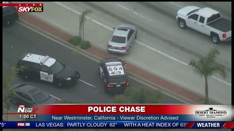 Full Police Chase Stolen Vehicle Suspect In La Area Fnn Youtube