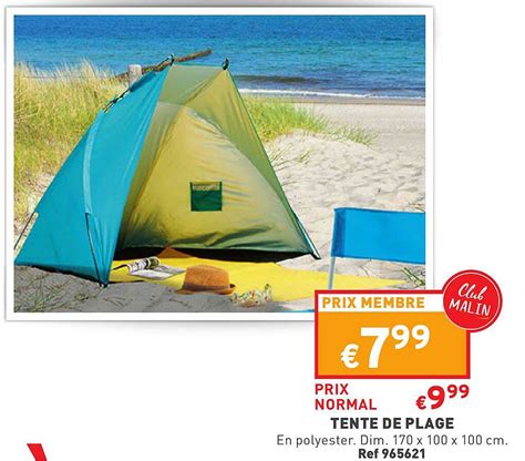 Promo Tente De Plage Chez Trafic Icatalogue Fr