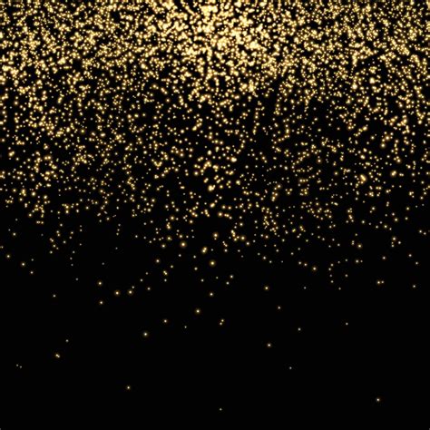 Gold Glitter Particles Background Effect Template For Your Design