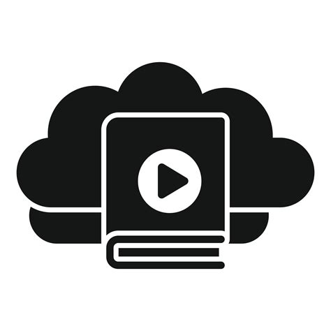 vetor simples de ícone de dados em nuvem. curso online 15159635 Vetor