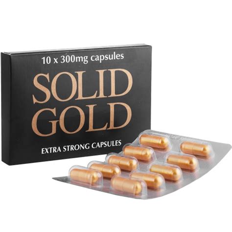 Solid Gold 10 Capsules Libido Boosters Penis Pills Golden Root Arousal Gels