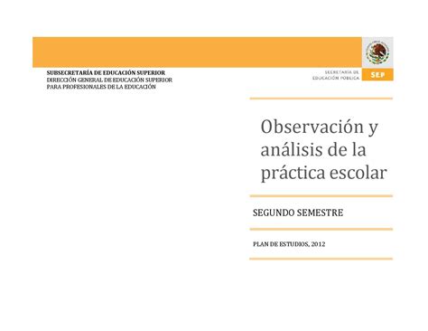 Observación y análisis de la práctica escolar lepriib by