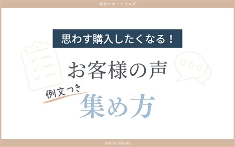 思わず購入したくなるお客様の声の集め方例文つき お客様からの信頼で選ばれるホームページWeb集客ブログ