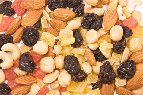 Dried Fruits and Nuts Mix Texture Stock Image - Image of trail, snack ...