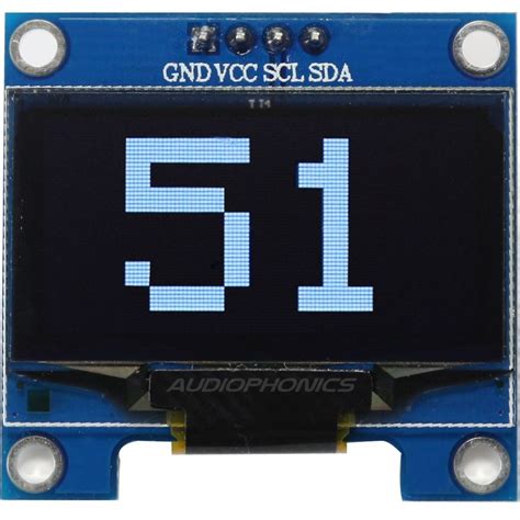 White OLED 1 3 Screen 128X64 SH1106 Interface I2C Audiophonics