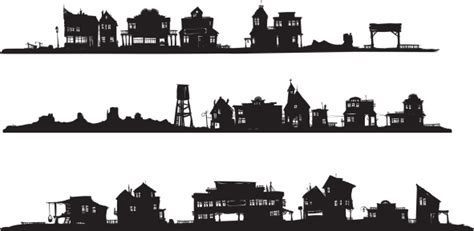 Town Silhouette Vector at Vectorified.com | Collection of Town Silhouette Vector free for ...