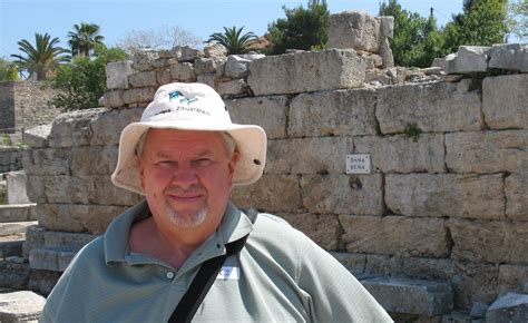 Rob At The Bema In Ancient Corinth 2007 Baseball Hats Ancient Corinth