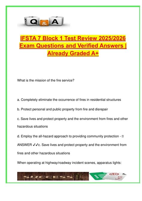 IFSTA 7 Block 1 Test Review 2025/2026 – 160+ Verified Exam Questions