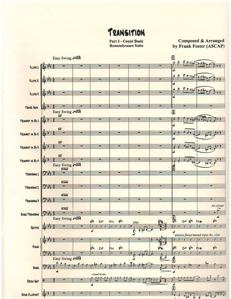 Transition Basie Count By Composer Performer Foster Frank Jazz