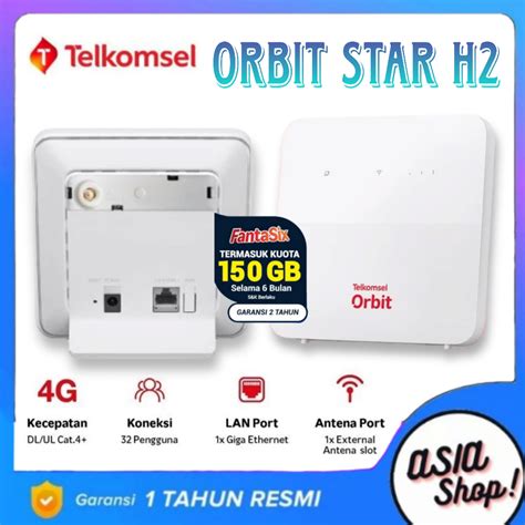 Jual Telkomsel Orbit Star H2 Modem Wifi 4G High Speed Bonus Data 150gb