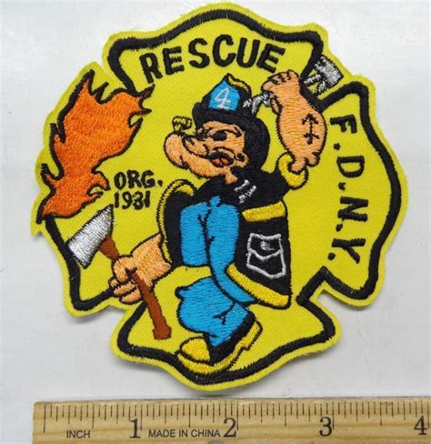 Fdny Rescue Company 4 Fire Department Patch Popeye Fc31 1794574928