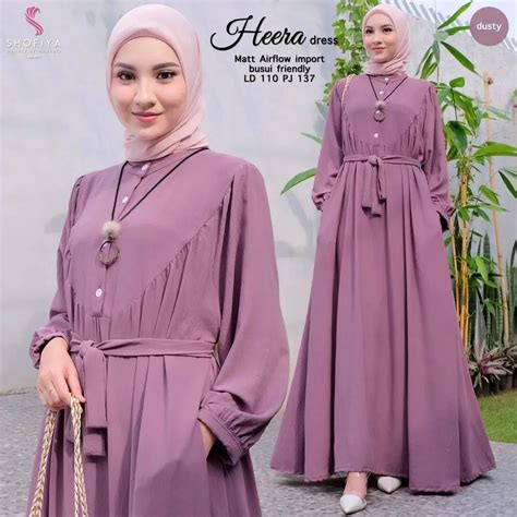 Jual Dress Busui Frendly Heera Dress Bahan Crinkle Airflow Busui