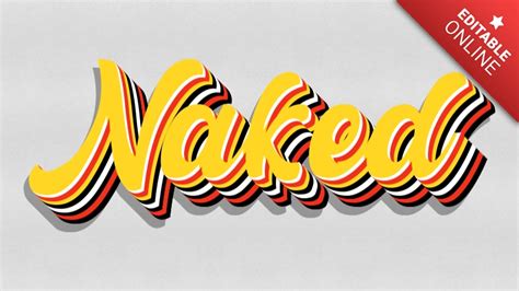 Naked Graphic 3D Text Effect Generator