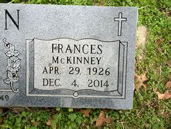 Frances McKinney Fulton 1926 2014 Mémorial Find a Grave