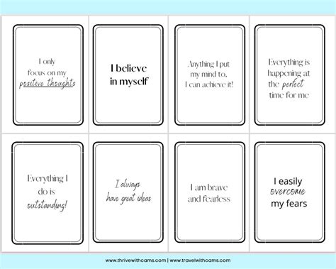 365 Affirmation Cards Free Sheet Printable Motivational Cards