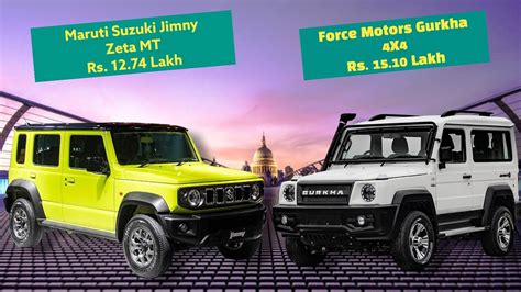 Comparison Overview Force Motors Gurkha Vs Maruti Suzuki Jimny Offroad