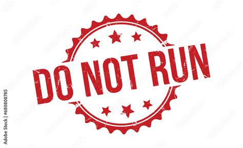 run stamp red rubber stamp  white background   run stamp