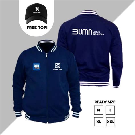 jual jaket brimo jaket varsity logo brimo bank bri bumn shopee indonesia