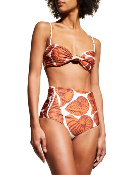 Johanna Ortiz Oceania High Waisted Bikini Bottoms Neiman Marcus