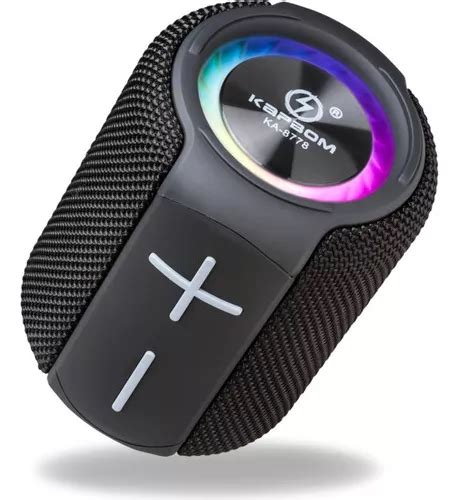 Caixa De Som Bluetooth Kapbom ka 8778 Cor Preto e Cinza Ipx6 Frete grátis