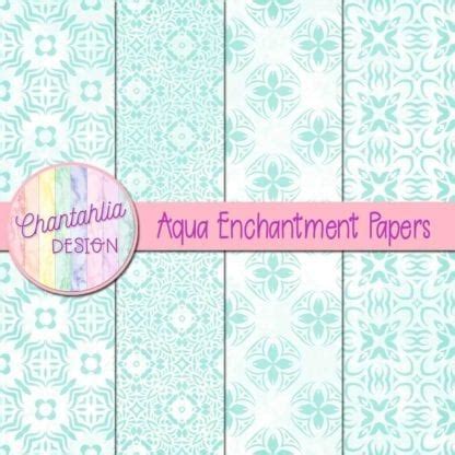 Free Digital Papers Featuring Aqua Enchantment Designs