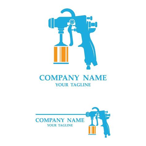 Spray Gun Paint Logo Icon Vector Illustration Vector Art At