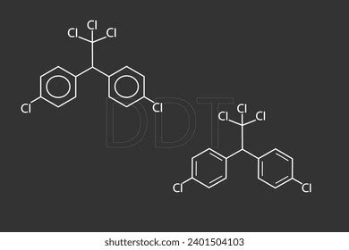 Ddt Molecular Skeletal Chemical Formula Stock Vector (Royalty Free ...