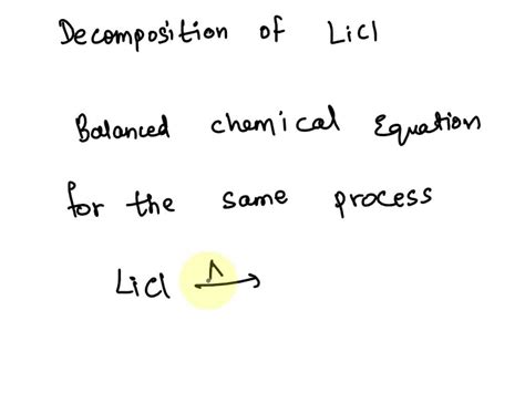 Solved Solid Lithium And Chlorine Gas Are Formed By The Decomposition