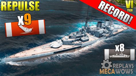 Repulse 9 Kills 188k Damage World Of Warships Gameplay 4k YouTube