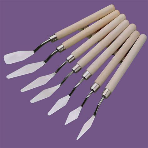 Buttercream Petals Set Of 7 Palette Knives Purple Cupcakes