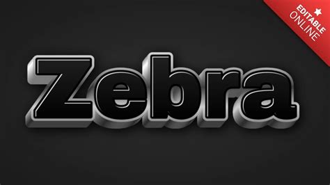 Zebra Text Effect Generator