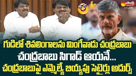 Mla Biyyapu Madhusudhan Reddy Funny Satires On Chandrababu Eenadu