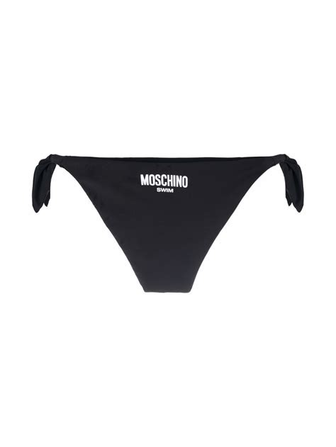 Moschino Logo Print Tie Fastening Bikini Briefs Farfetch