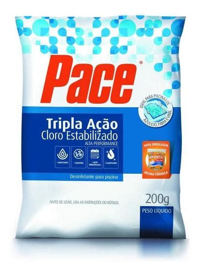 Pastilha Cloro Para Piscina Pace Tripla Ação 200g Cloro para Piscina