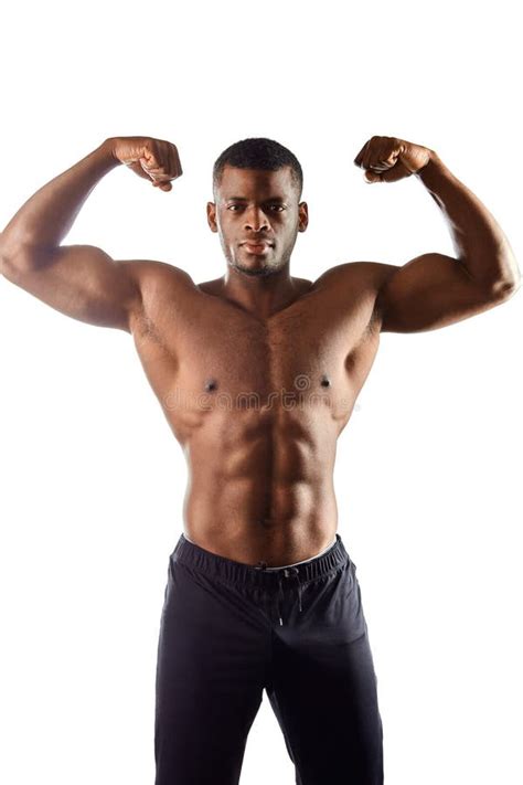 Strong Afro American Handsome Guy With Hands On The Hips Loking At The Camera Stock Image