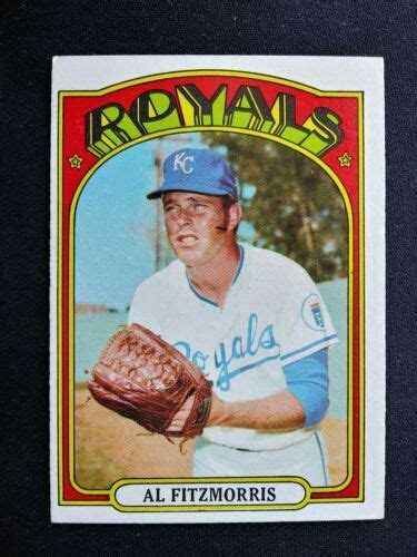 1972 Topps Baseball Card 349 Al Fitzmorris Kansas City Royals EX